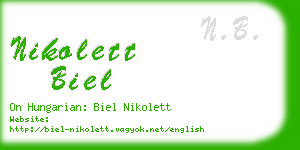 nikolett biel business card